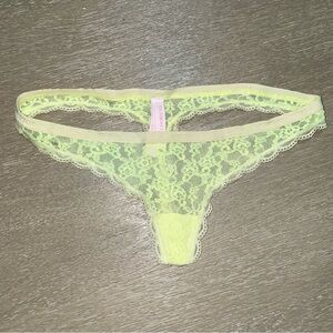Victoria's Secret neon yellow Lace Panty